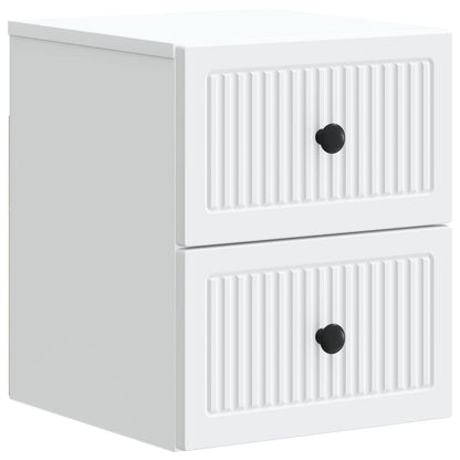 Wall-Mounted Bedside Cabinet White 33 x 34.5 x 40 cm