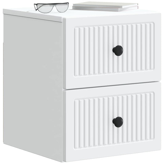 Wall-Mounted Bedside Cabinet White 33 x 34.5 x 40 cm