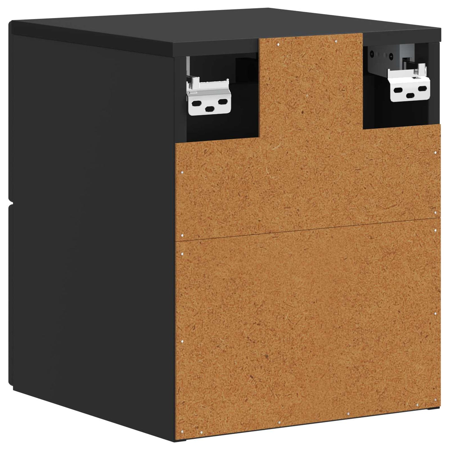Wall-Mounted Bedside Cabinet Black 33 x 34.5 x 40 cm