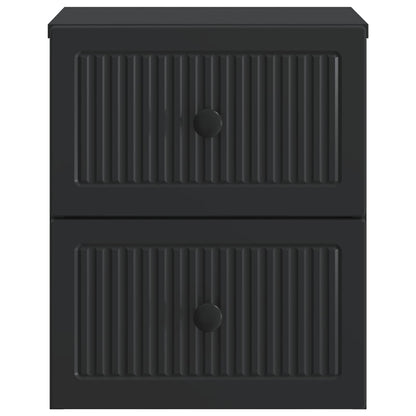 Wall-Mounted Bedside Cabinet Black 33 x 34.5 x 40 cm