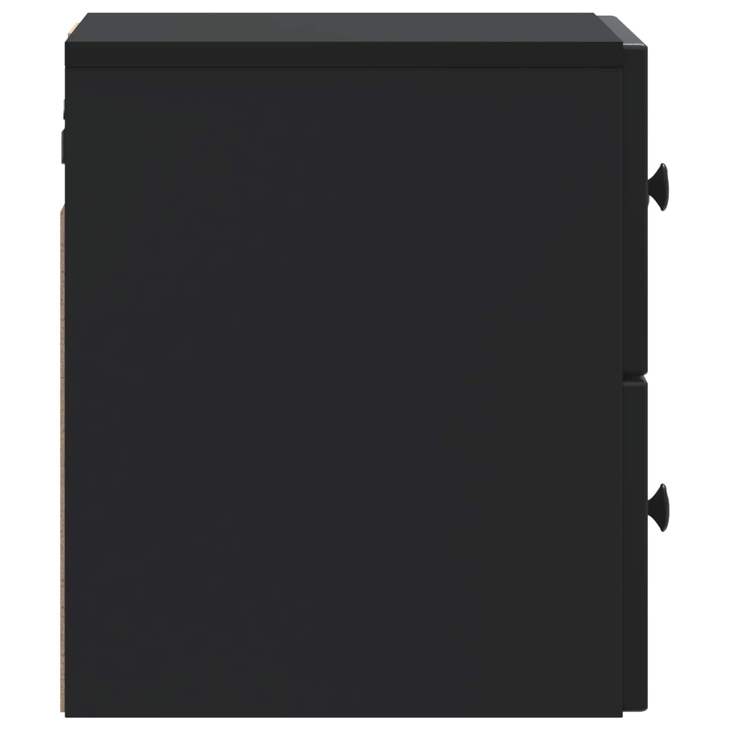 Wall-Mounted Bedside Cabinet Black 33 x 34.5 x 40 cm
