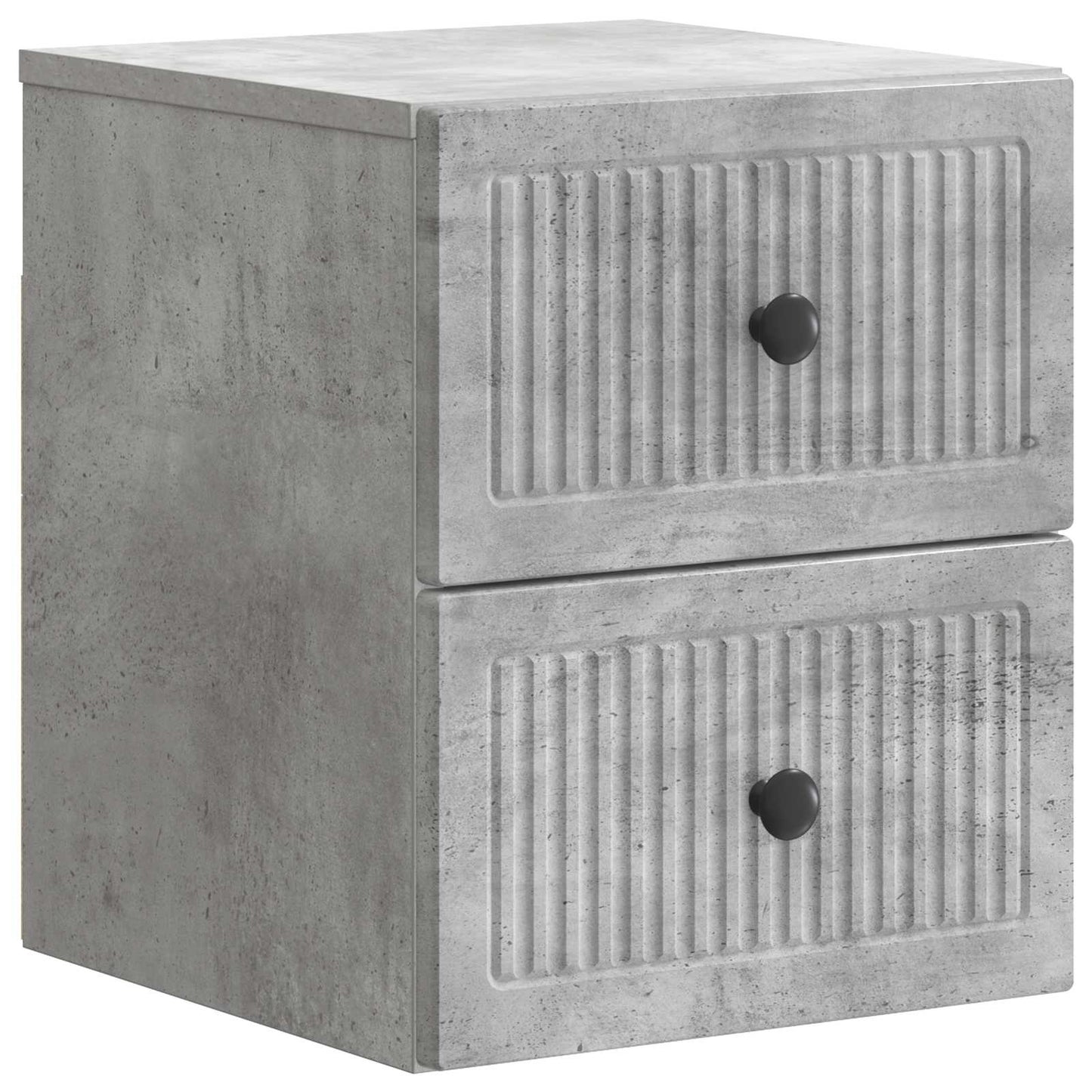 Wall-Mounted Bedside Cabinet Concrete Grey 33 x 34.5 x 40 cm