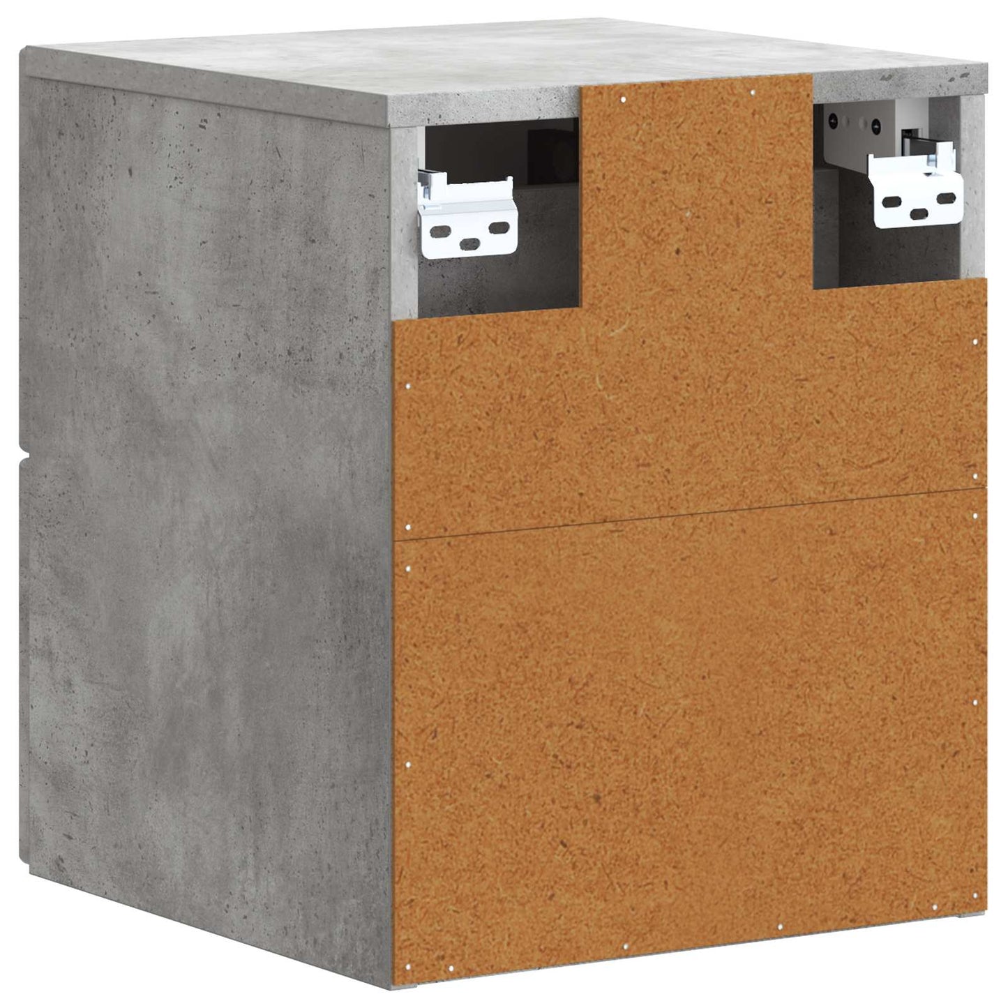 Wall-Mounted Bedside Cabinet Concrete Grey 33 x 34.5 x 40 cm