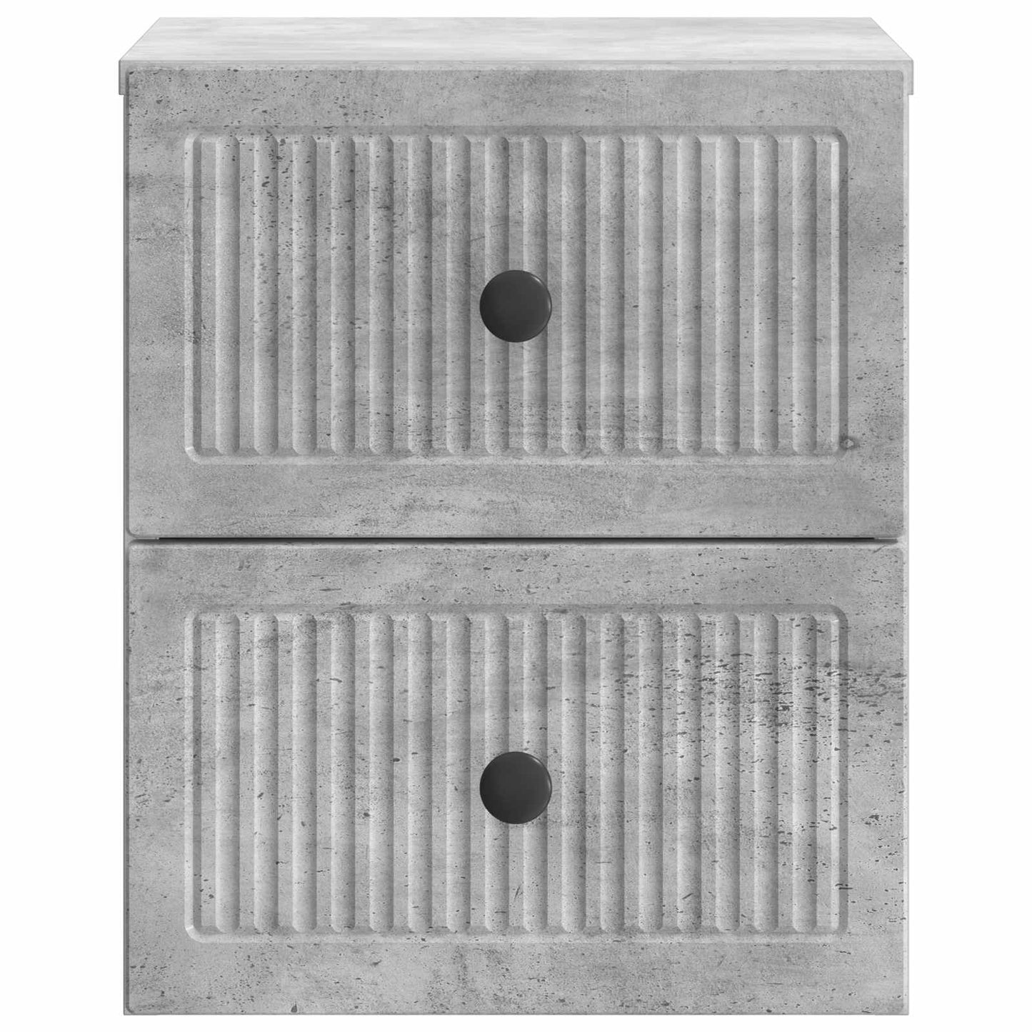 Wall-Mounted Bedside Cabinet Concrete Grey 33 x 34.5 x 40 cm