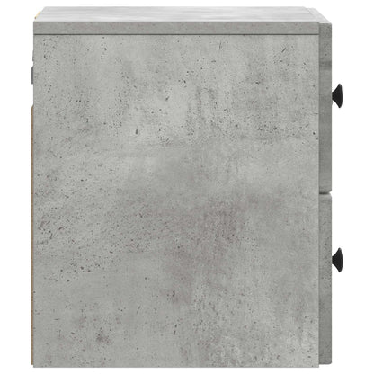 Wall-Mounted Bedside Cabinet Concrete Grey 33 x 34.5 x 40 cm