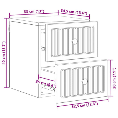 Wall-Mounted Bedside Cabinet Concrete Grey 33 x 34.5 x 40 cm