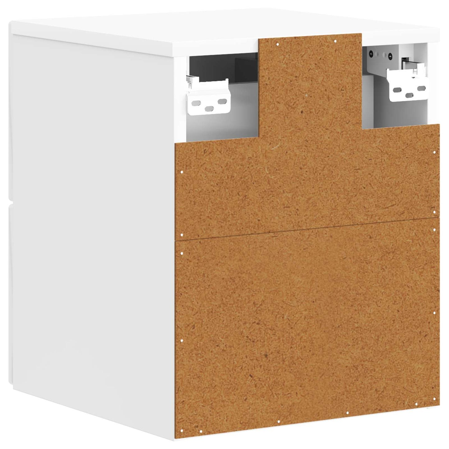 Wall-Mounted Bedside Cabinet High Gloss White 33 x 34.5 x 40 cm