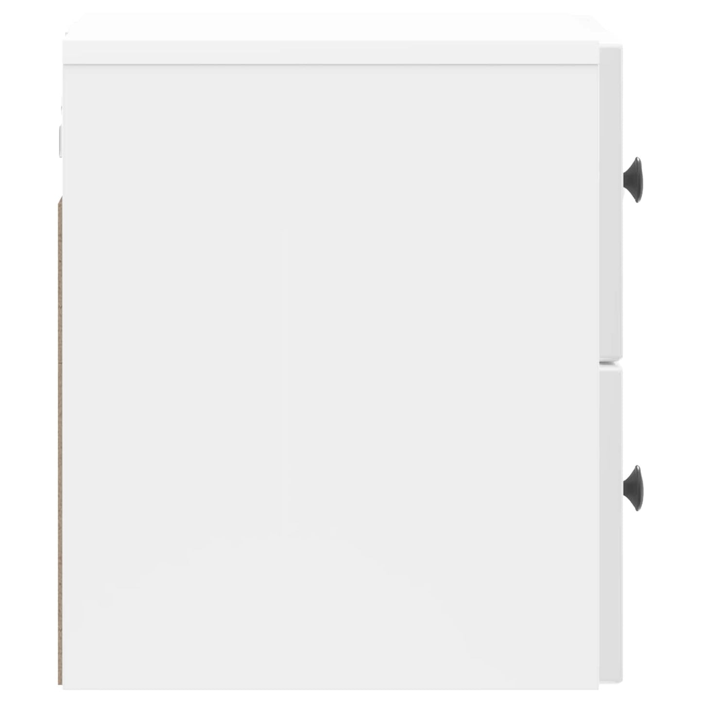 Wall-Mounted Bedside Cabinet High Gloss White 33 x 34.5 x 40 cm