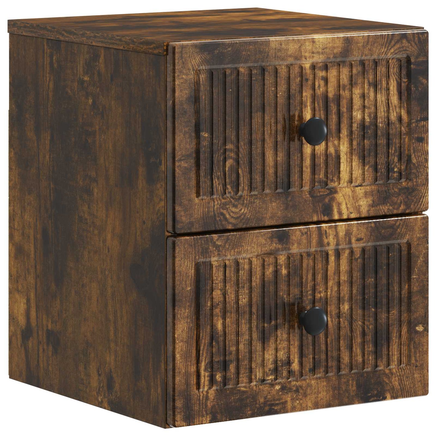 Wall-Mounted Bedside Cabinet 2 pcs Smoked Oak 33 x 34.5 x 40 cm