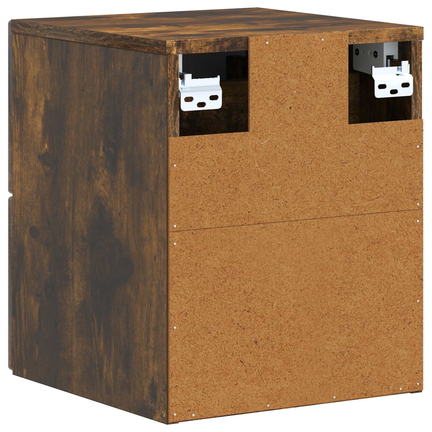 Wall-Mounted Bedside Cabinet 2 pcs Smoked Oak 33 x 34.5 x 40 cm