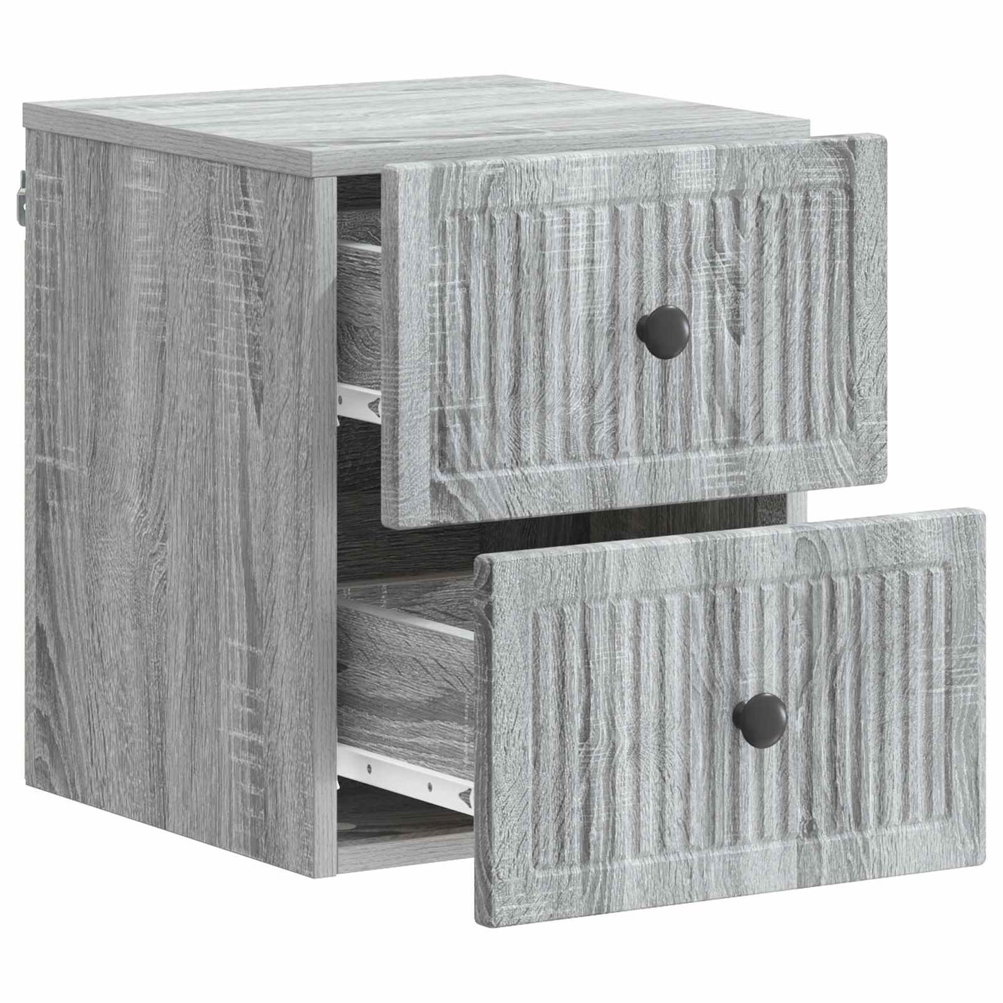 Wall-Mounted Bedside Cabinet 2 pcs Grey Sonoma Engineered Wood