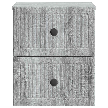 Wall-Mounted Bedside Cabinet 2 pcs Grey Sonoma Engineered Wood