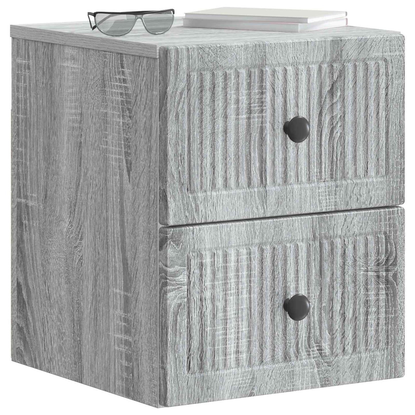 Wall-Mounted Bedside Cabinet 2 pcs Grey Sonoma Engineered Wood