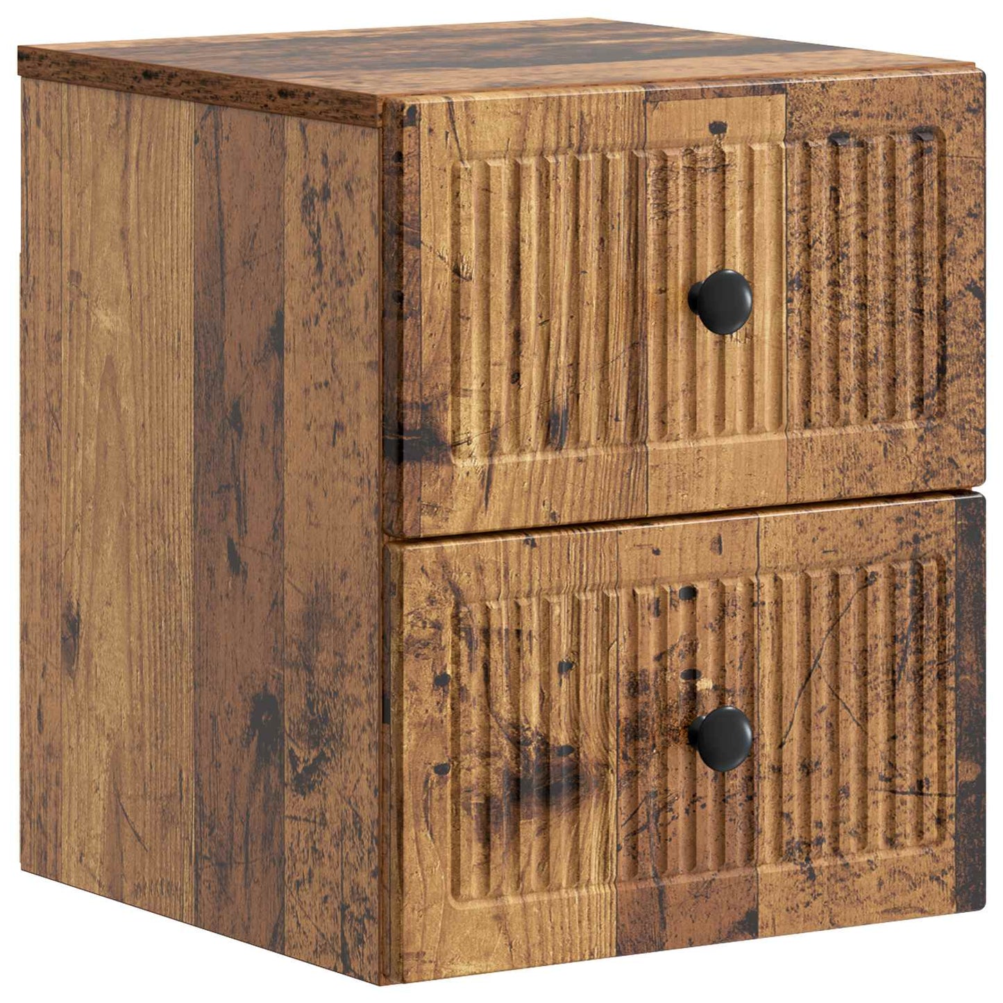 Wall-Mounted Bedside Cabinet Old Wood 33 x 34.5 x 40 cm