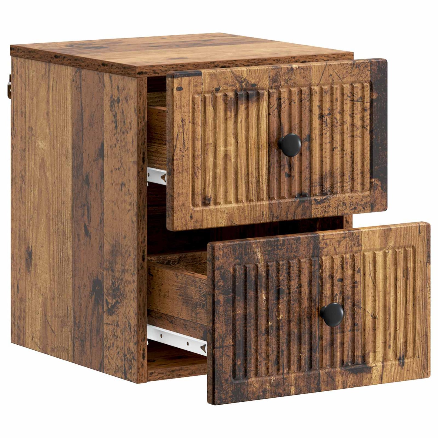 Wall-Mounted Bedside Cabinet Old Wood 33 x 34.5 x 40 cm