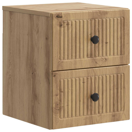 Wall-Mounted Bedside Cabinet Artisan Oak 33 x 34.5 x 40 cm