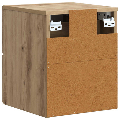 Wall-Mounted Bedside Cabinet 2 pcs Artisan Oak Engineered Wood