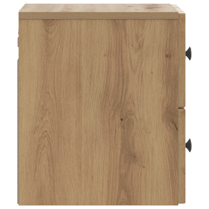 Wall-Mounted Bedside Cabinet 2 pcs Artisan Oak Engineered Wood