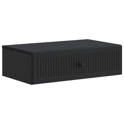 Wall-Mounted Side Table Black 59 x 34.5 x 17 cm Engineered Wood