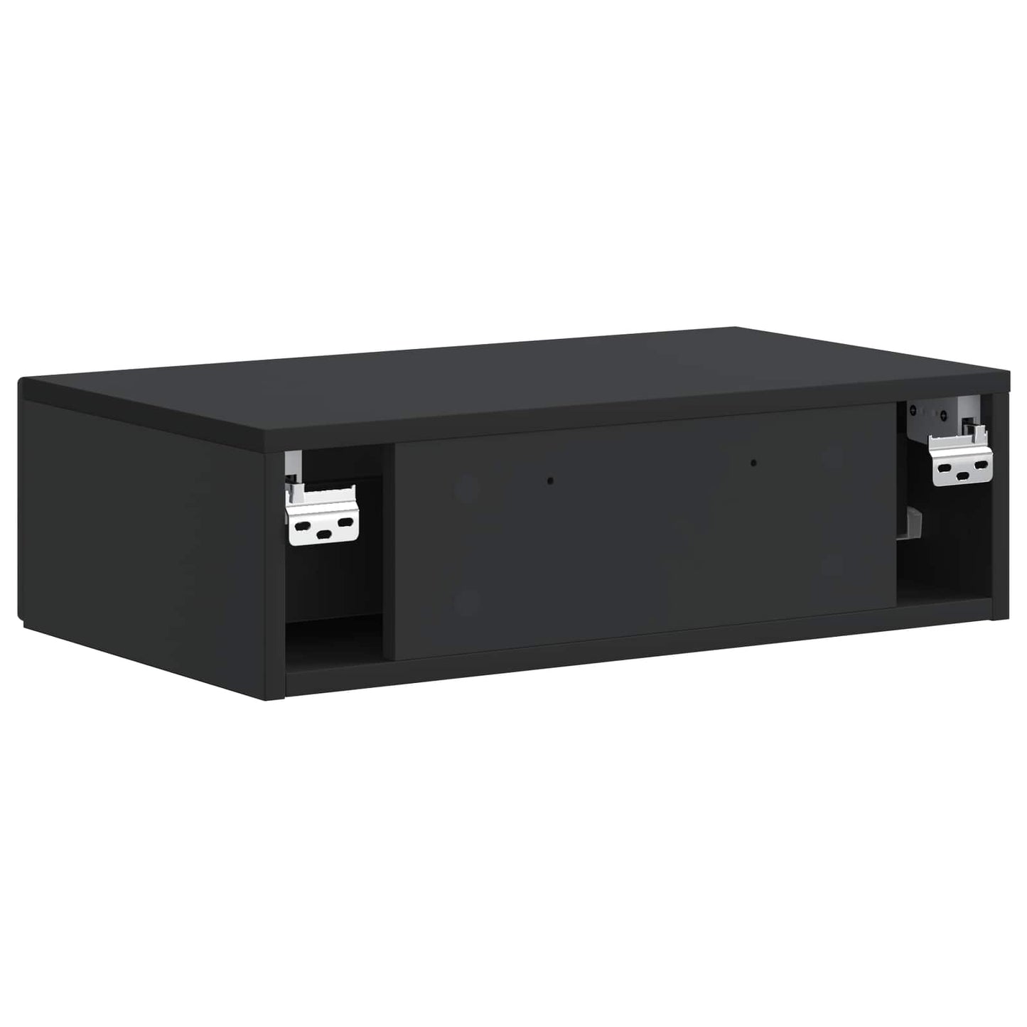 Wall-Mounted Side Table Black 59 x 34.5 x 17 cm Engineered Wood