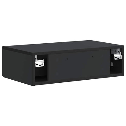 Wall-Mounted Side Table Black 59 x 34.5 x 17 cm Engineered Wood