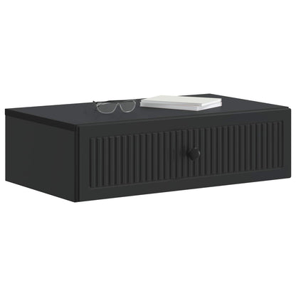 Wall-Mounted Side Table Black 59 x 34.5 x 17 cm Engineered Wood