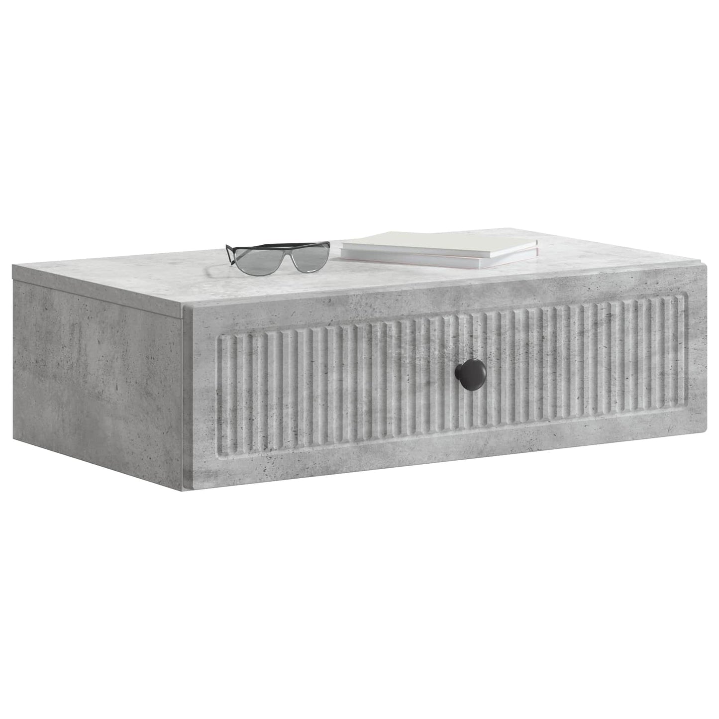 Wall-Mounted Side Table Concrete Grey 59 x 34.5 x 17 cm