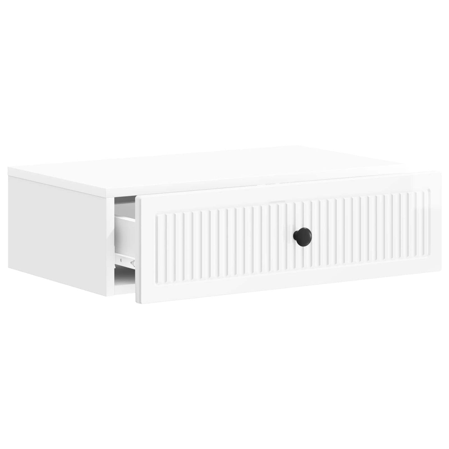Wall-Mounted Side Table High Gloss White 59 x 34.5 x 17 cm
