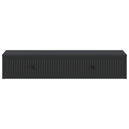Wall-Mounted Side Table Wall-mounted Black 87.5 x 34.5 x 17 cm