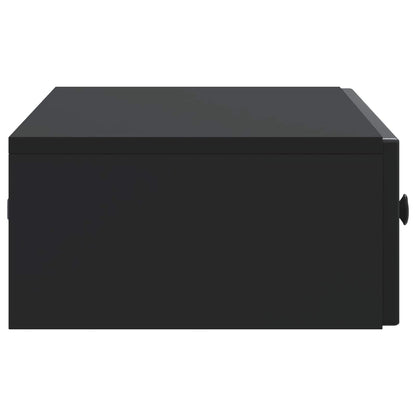 Wall-Mounted Side Table Wall-mounted Black 87.5 x 34.5 x 17 cm