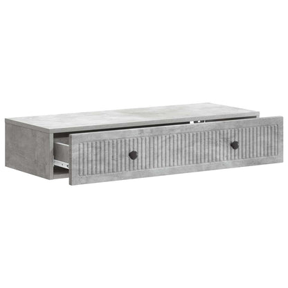 Wall-Mounted Side Table Concrete Grey 87.5 x 34.5 x 17 cm