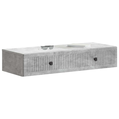 Wall-Mounted Side Table Concrete Grey 87.5 x 34.5 x 17 cm