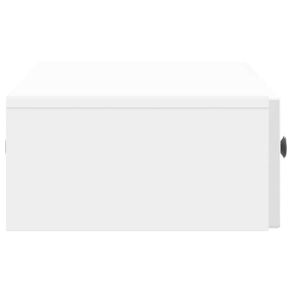 Wall-Mounted Side Table High Gloss White 87.5 x 34.5 x 17 cm