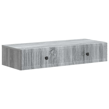 Wall-Mounted Side Table Grey Sonoma 87.5 x 34.5 x 17 cm