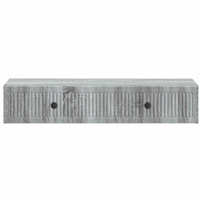 Wall-Mounted Side Table Grey Sonoma 87.5 x 34.5 x 17 cm