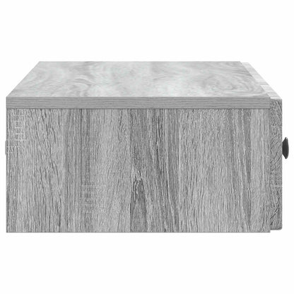 Wall-Mounted Side Table Grey Sonoma 87.5 x 34.5 x 17 cm