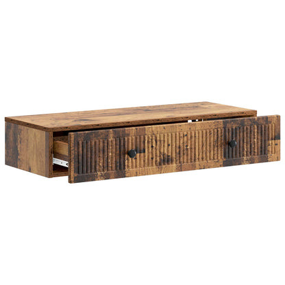 Wall-Mounted Side Table Old Wood 87.5 x 34.5 x 17 cm