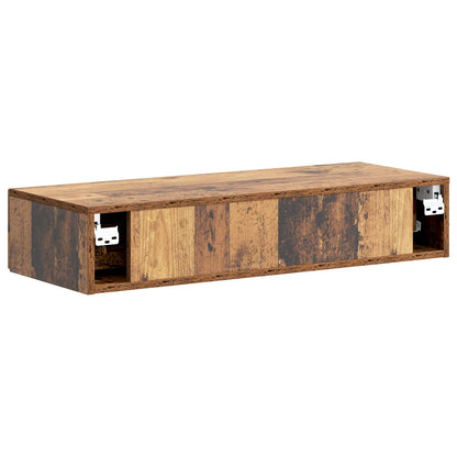 Wall-Mounted Side Table Old Wood 87.5 x 34.5 x 17 cm