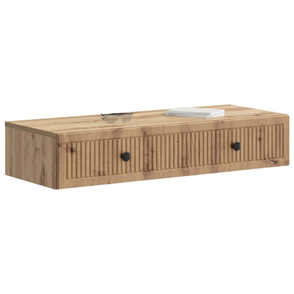 Wall-Mounted Side Table Artisan Oak 87.5 x 34.5 x 17 cm