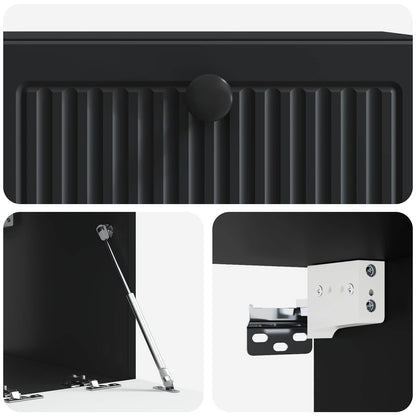 Wall-Mounted TV Cabinet Black 59.5 x 41 x 30 cm Engineered Wood