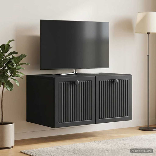 Wall-Mounted TV Cabinet Black 59.5 x 41 x 30 cm Engineered Wood