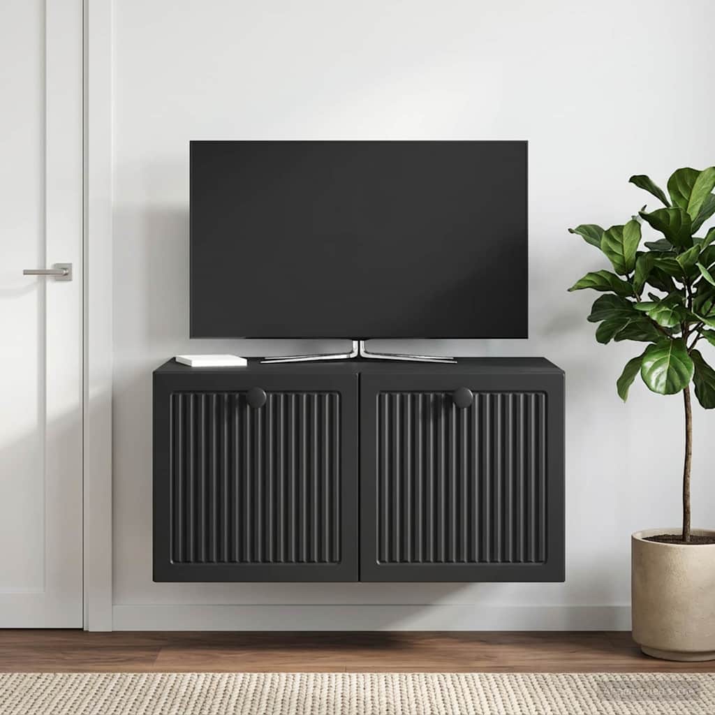 Wall-Mounted TV Cabinet Black 59.5 x 41 x 30 cm Engineered Wood