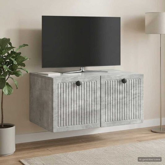 Wall-Mounted TV Cabinet Concrete Grey 59.5 x 41 x 30 cm