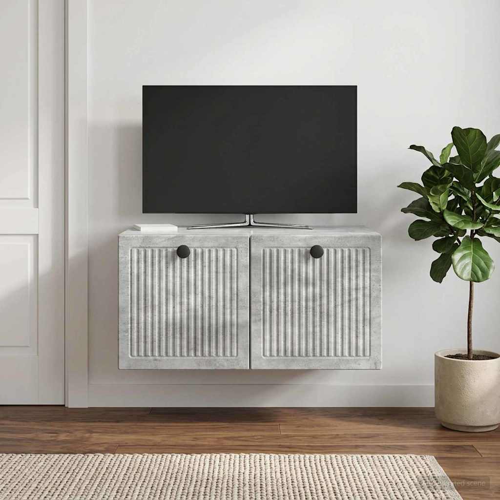 Wall-Mounted TV Cabinet Concrete Grey 59.5 x 41 x 30 cm