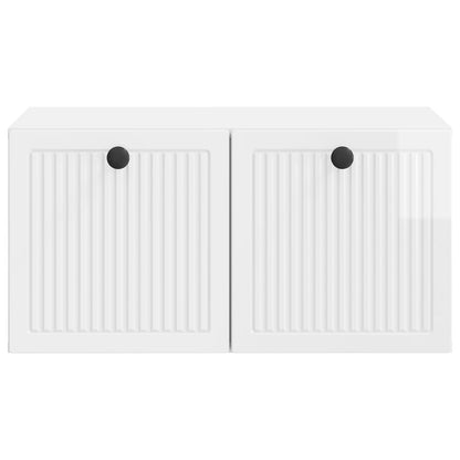 Wall-Mounted TV Cabinet High Gloss White 59.5 x 41 x 30 cm