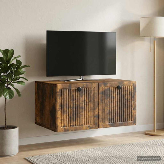 Wall-Mounted TV Cabinet Smoked Oak 59.5 x 41 x 30 cm
