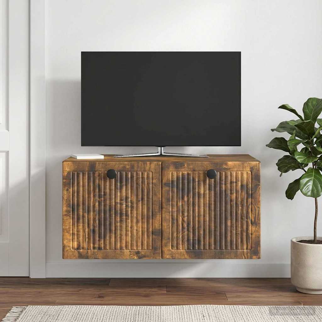 Wall-Mounted TV Cabinet Smoked Oak 59.5 x 41 x 30 cm
