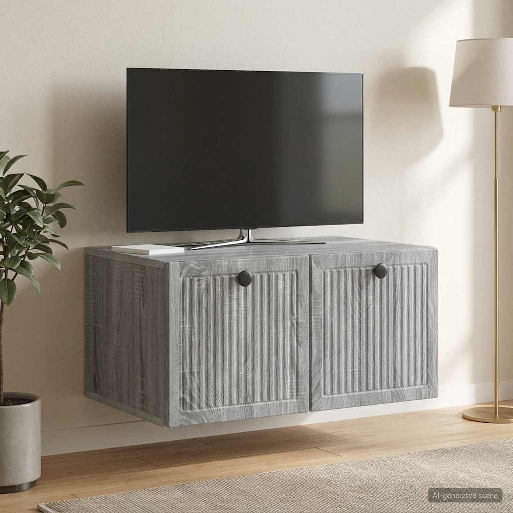 Wall-Mounted TV Cabinet Grey Sonoma 59.5 x 41 x 30 cm