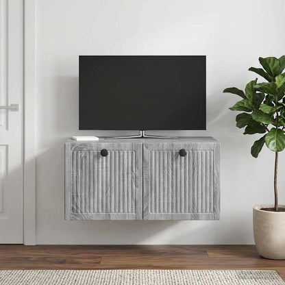 Wall-Mounted TV Cabinet Grey Sonoma 59.5 x 41 x 30 cm