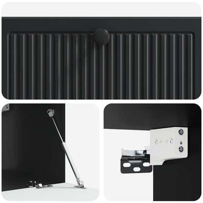 Wall-Mounted TV Cabinet Black 78.5 x 41 x 30 cm Engineered Wood